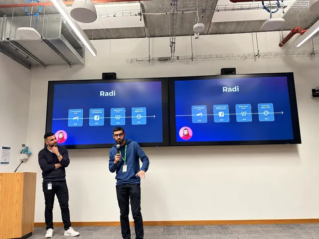 Radi Choudhury introducing the community