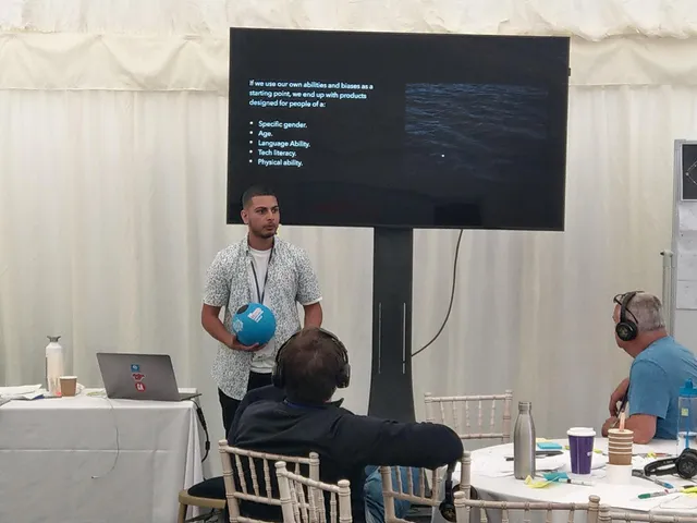 Talking inclusive design at my first 2-day UX workshop