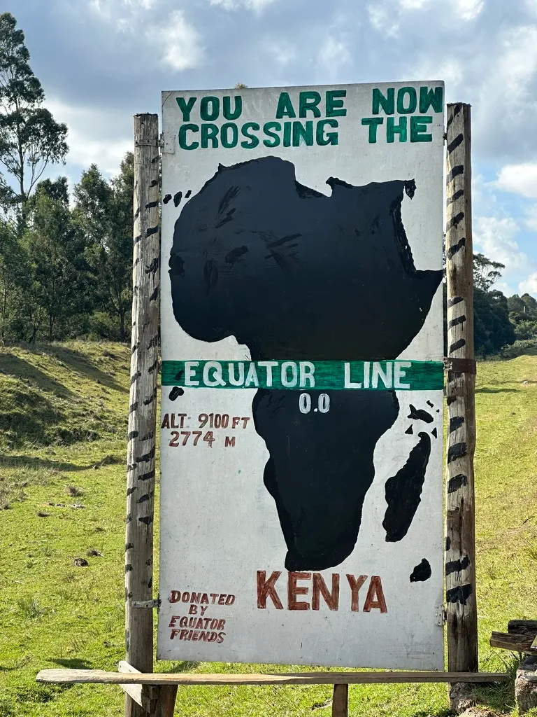 📍 The Equator, Kenya · 2,774m up, crossing the line