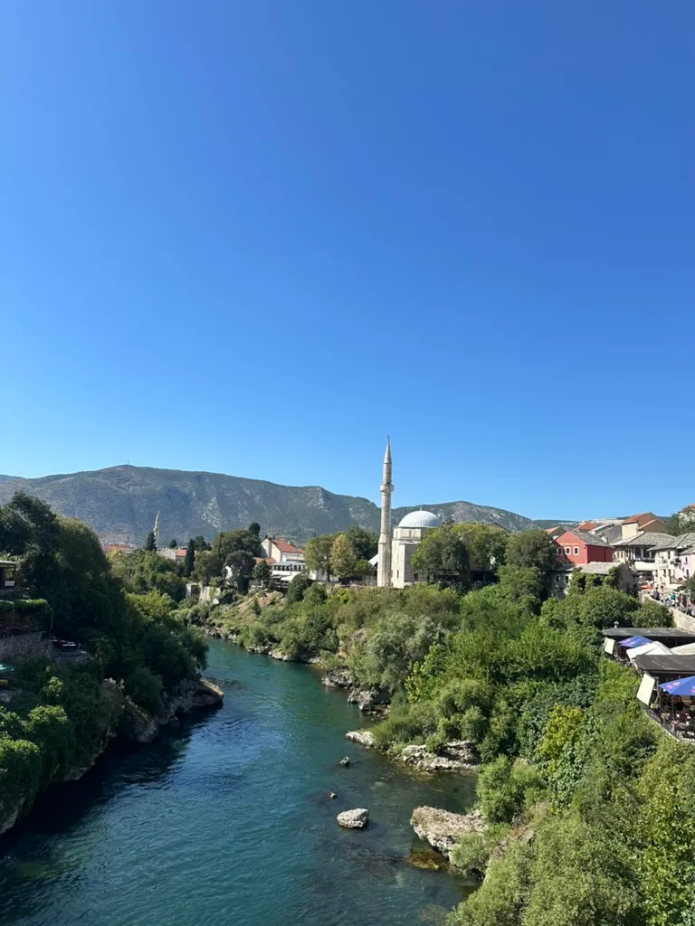 📍 Mostar, Bosnia · The Neretva river and old town
